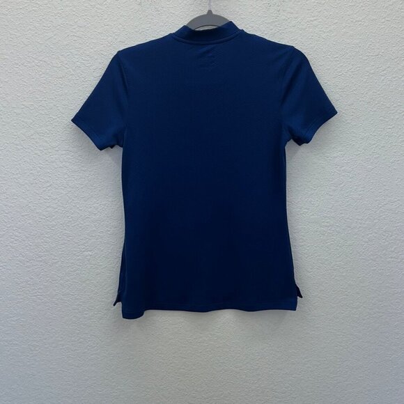 Nike Dri Fit Paralympic Team Blue Short Sleeve Zip Neck Shirt Womens size Small - Picture 4 of 4